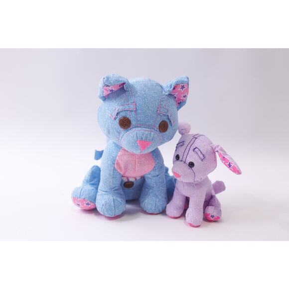 Doodle Pets, Plush, Lot, Blue Kitten, Pink Puppy, Cute Soft Toy ~ 251013-WH 1372 - Picture 1 of 4